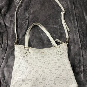 MCM White Tote Bag